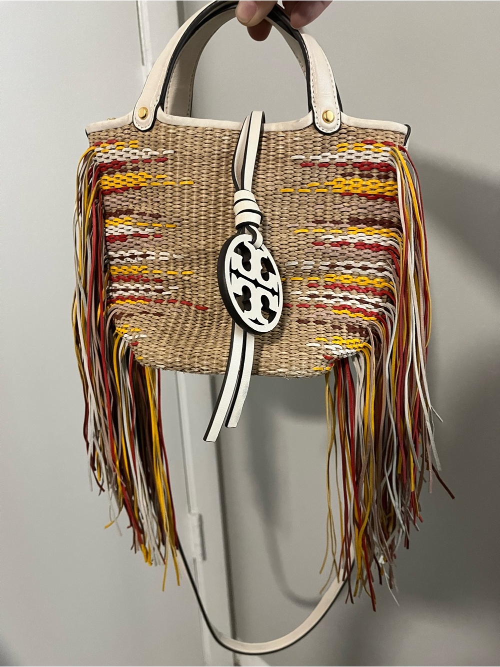 Tory Burch Miller Mini fringe bucket bag
